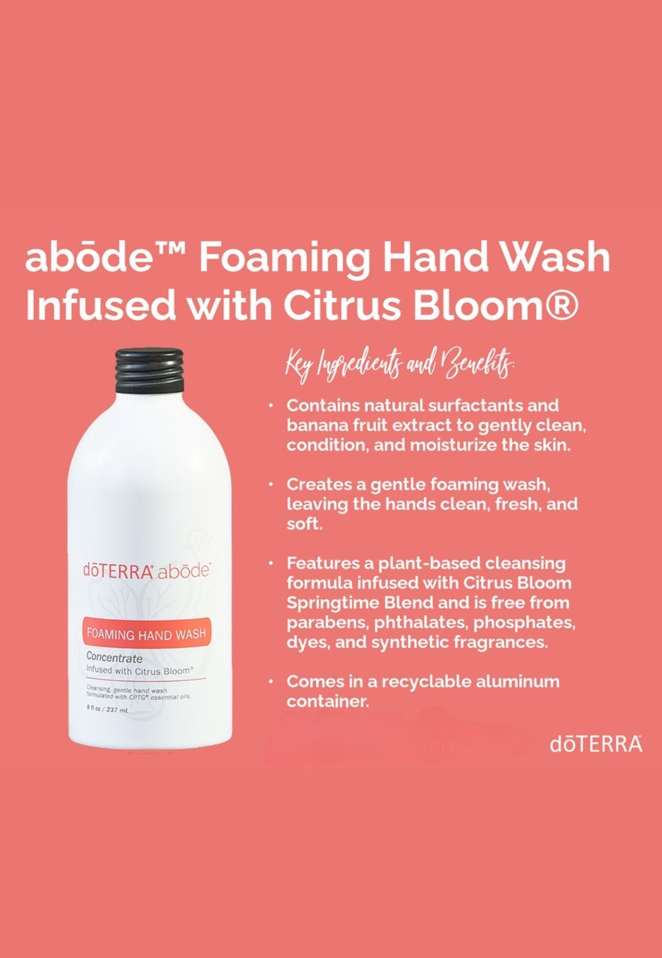 d?TERRA Ab?de Foaming Hand Wash - Samsara Oils